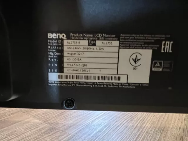 BenQ Zowie RL2755 27" Widescreen LED Monitor - Black