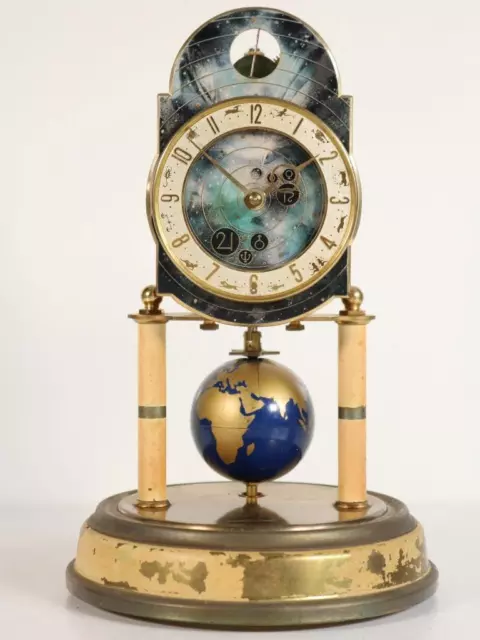 KAISER UNIVERSE 400 DAY ANNIVERSARY CLOCK working GLOBE PENDULUM some restore