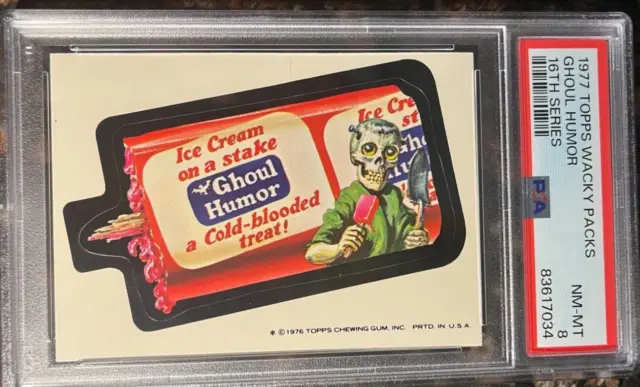 1977 Topps Wacky Packages Ghoul Humor 16th Series PSA 8 NM-MT Non-sport Card