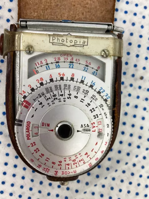 Photopia Type NE-3 Universal Exposure Meter with Leather Case 1960s