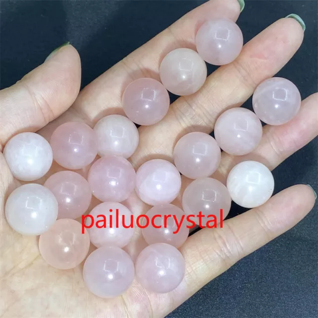 20pc Wholesale Natural rose quartz Ball Quartz Crystal Sphere Healing 15mm+ Gem