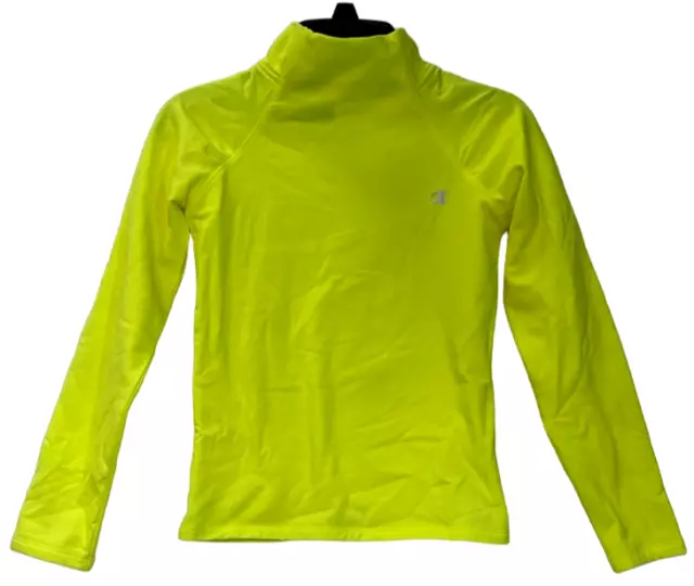 Champion Cambio Ragazzi Cold Gear Finto Collo Top Manica Lunga Neon Sun-Large