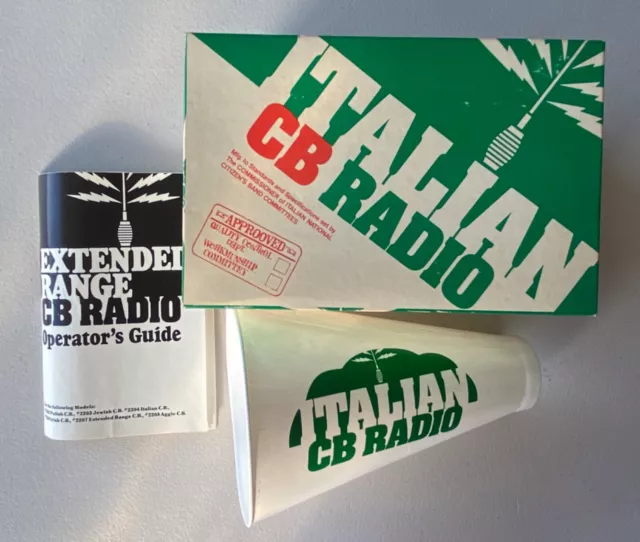 vtg 1976 ITALIAN CB RADIO MEGAPHONE Gag Gift Convoy Trucker Craze C W McCall