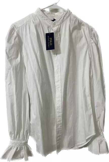 Polo Ralph Lauren Women's Cream Long Sleeve Blouse Size 6 $198