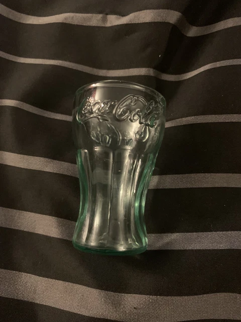 Vtg Green Glass Mini Coca-Cola Shot Glass, 2 oz