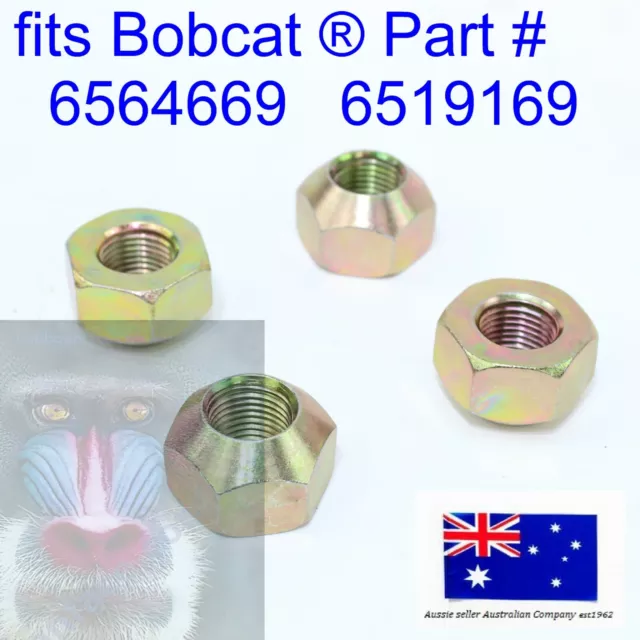 for 4 x Bobcat Wheel Nut Rim Lug 6564669 444m 500 520 530 533 540 542 543 553