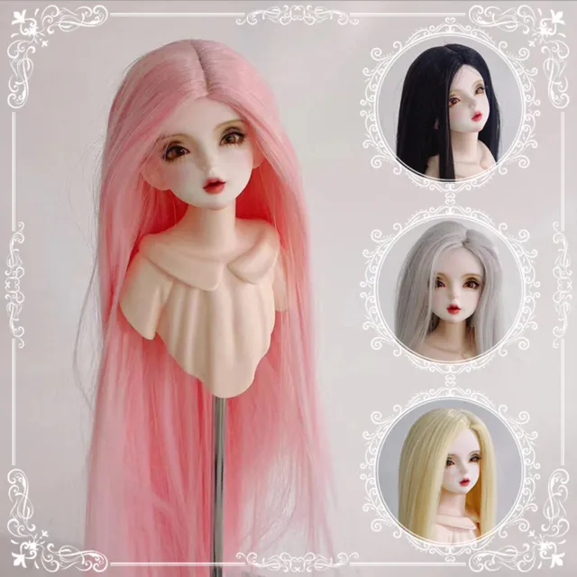 1/3 1/4 1/6 BJD Doll Long Straight Wigs High Temperature Fiber Dolls Accessories