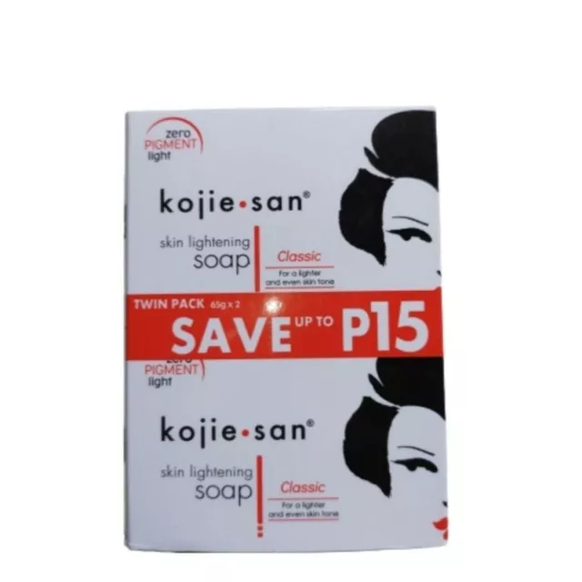 Authentische Kojie San Kojic saure Hautaufhellung Seifenriegel Kojiesan 2x65g Riegel!