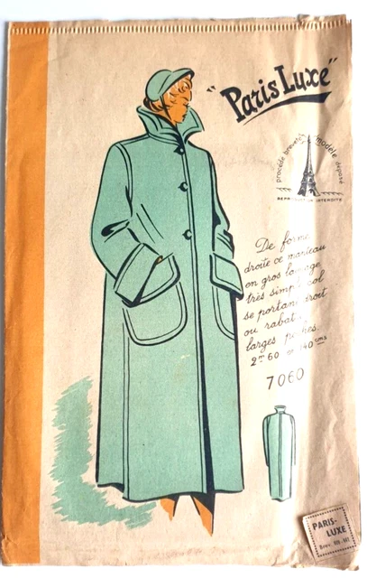 Patron De Couture Vintage Paris Luxe - Robe Blouse T44 - France - Neuf D'époque