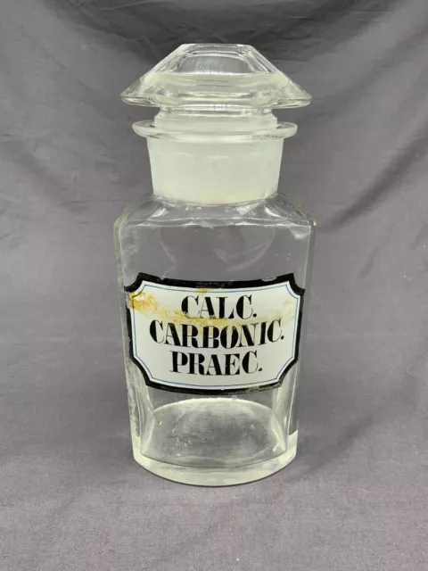 APOTHEKERFLASCHE APOTHEKER GEFÄSS AUS GLAS CALC CARBONIC PRAEC 24,5cm