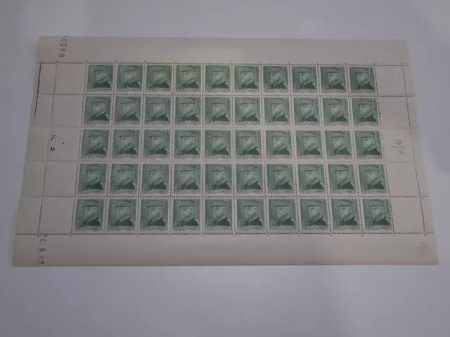 Monaco Feuille Complete 50 Timbres N°228 Neufs**. Bonne Valeur