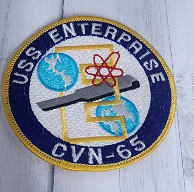 Original CVN-65 USS ENTERPRISE US NAVY Aircraft Carrier Ship Squadron Patch