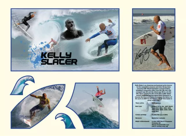 New Kelly Slater Signed Limited Edition Memorabilia Framed