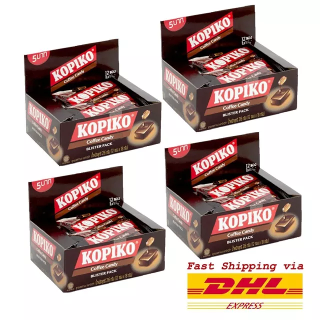 4 Boxes Kopiko Coffee Candy Blister Pack Original Hard Candy (48 packs)