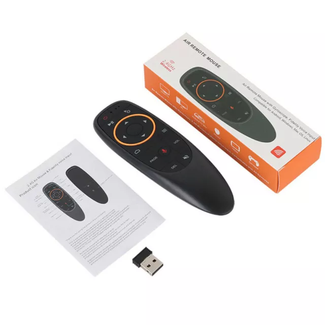 Télécommande vocale G10S 2,4 GHz souris à air sans fil pour Android TV Box 3