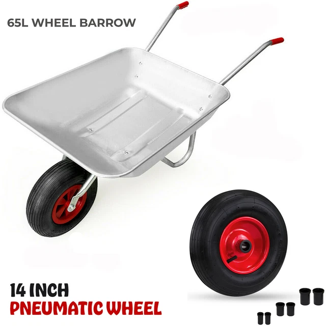 heavy-duty-65l-galvanised-metal-wheelbarrow-home-garden-cart-or-tyre