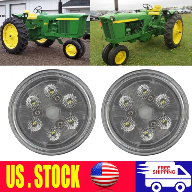 2x 30W Par36 Cab LED Work Lights Headlights For John Deere Case Ford New Holland