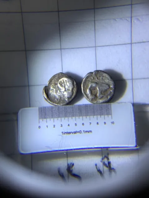 (2) TROAS, KEBREN. AE 9 CIRCA 4th CENTURY BC APOLLO-RAM'S HEAD SMALL silver coin 2