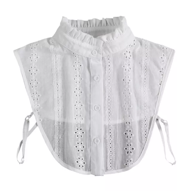 Women Lace Collar Detachable Lapel Choker Necklace Shirt Fake False Blouse Vest