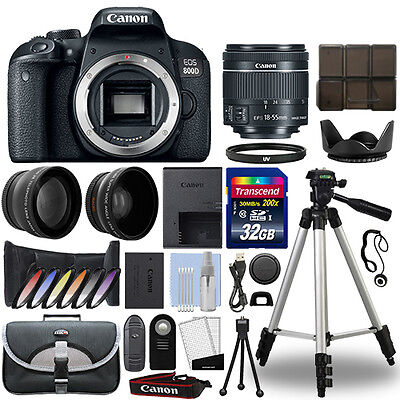 Canon EOS 800D Digital SLR Camera + 18-55mm STM 3 Lens Kit + 32GB Best Value Kit
