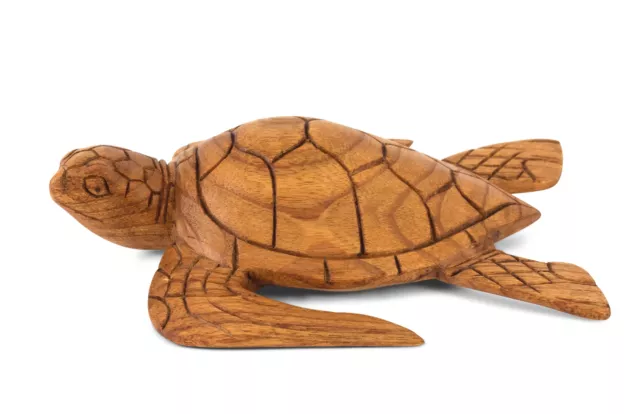 Wooden Hand Carved Tortoise Home Decor Sculpture Statue Figurine Turtle Handmade