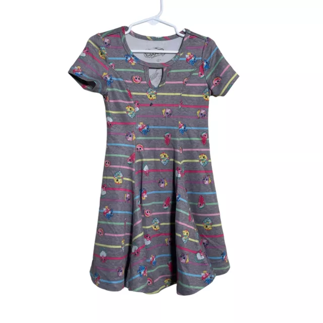 Shopkin Girl's Dress 4-5 Striped Short Sleeve Mini Skater