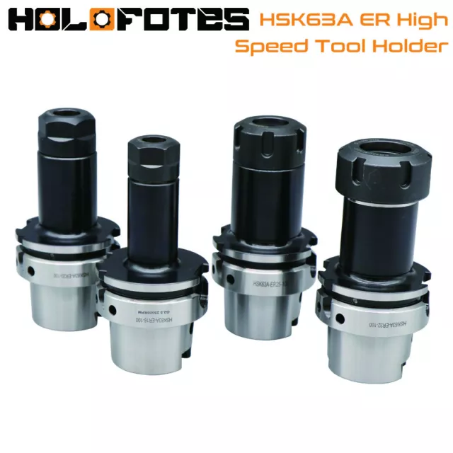 HSK63A ER16 ER20 ER25 ER32 100L High Speed Tool Holder G2.5 30000RPM CNC Milling