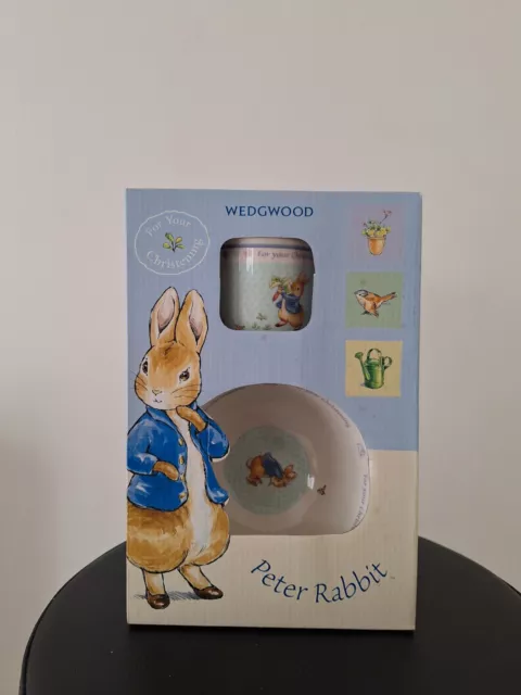 Peter Rabbit Christening Set by Wedgewood in Original Box