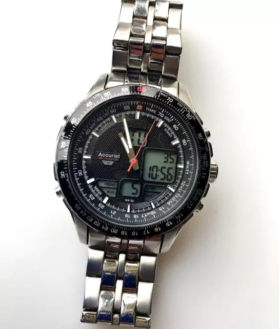 ACCURIST SKYMASTER MB929B Chronograph Stainless Steel Mens Watch 20.00 PicClick UK