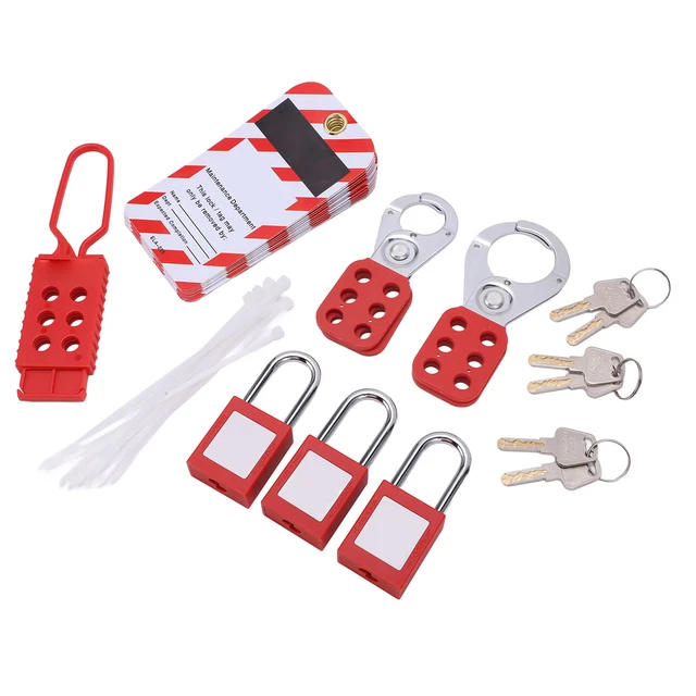 Kit borsa tascabile etichetta lucchetto di sicurezza lotto blocco etichetta etichetta etichetta per uso industriale