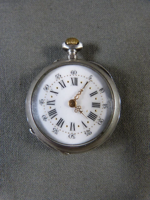 MONTRE DE COL PESLIER , montre à gousset en argent massif, Ne Fonctionne pas EUR 20,00 - PicClick FR