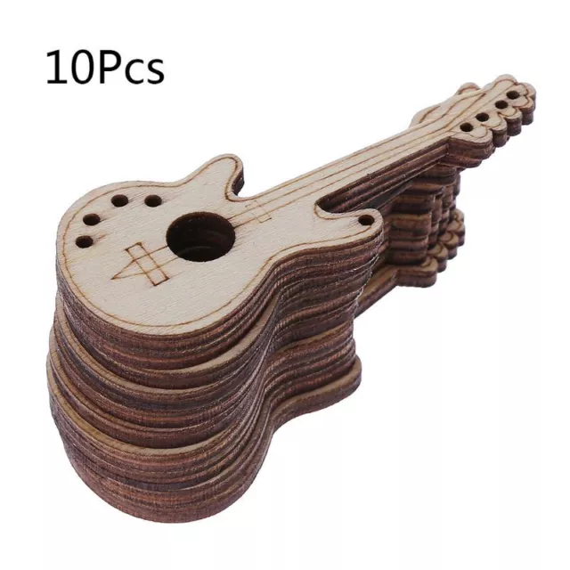 10 Pieces Guitar Natural Slices for Creative Ornament Hangings