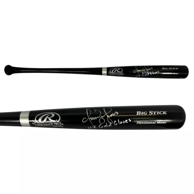 Omar Vizquel autographed signed baseball bat Cleveland Indians PSA COA