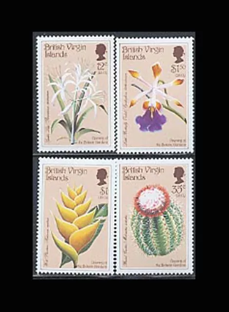 VIRGIN IS, Sc #585-88, MNH,1987, Flowers, Cactus, Orchid, Lily, plant.