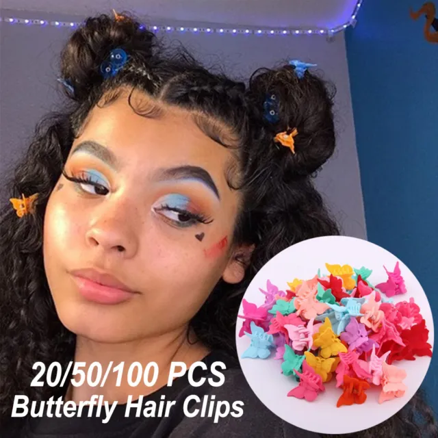 Cute Butterfly Shape Mini Hair Claw Small Clips For Girl Kids Women Headdress