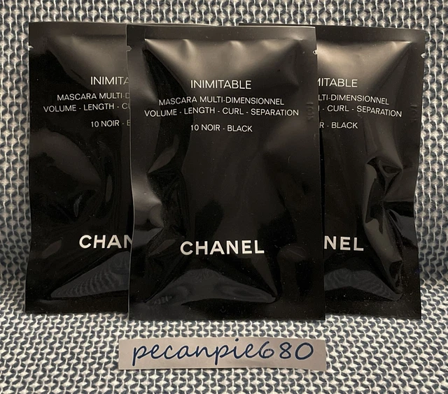 3 x CHANEL INIMITABLE MASCARA 1 g / 0.03 oz new sealed travel black 10 NOIR 3 x CHANEL INIMITABLE MASCARA 1 g / 0.03 oz new sealed travel black 10 NOIR