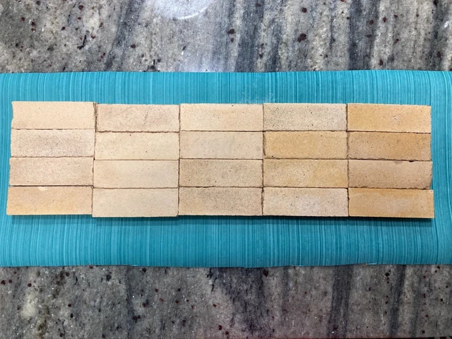 VICTORIAN BUFF RECLAIMED Antique Border Tiles rectangular ( 3