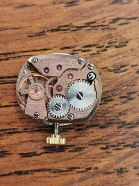 Omega Cal 485 Ladies Watch Movement / Dial / Hands / Crown, Working