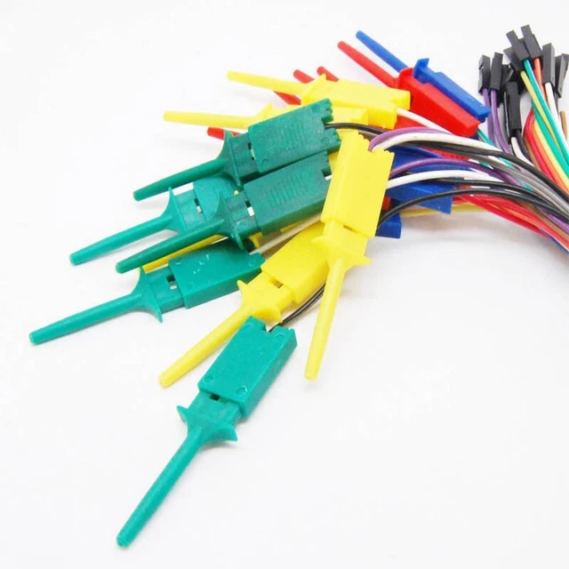 10 Stücke Testclips Kabel für Logikanalysator Dupont allgemeiner Zweck haltbar