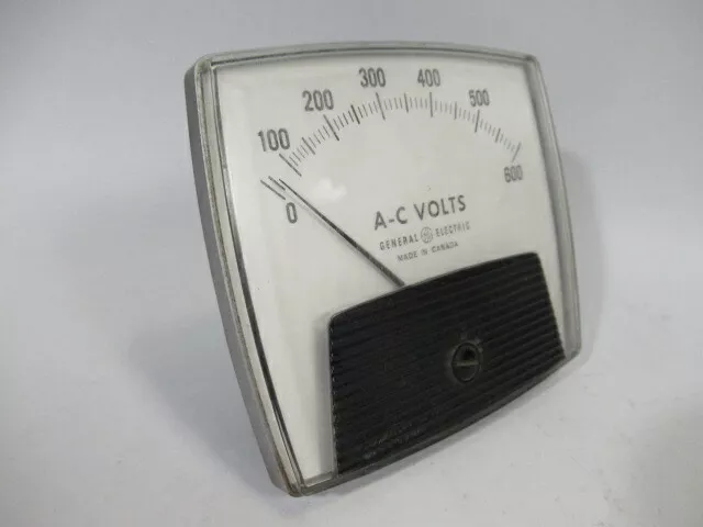 General Electric L554-SJSJ Panel Meter Range 0-600 A.C. Volts USED