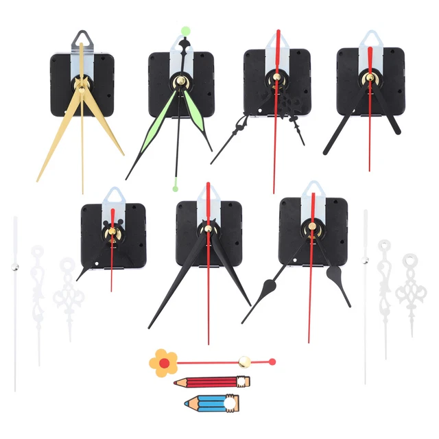 Lot De 10 Mécanismes Horloge Avec Aiguilles Métal - DIY Horloge Murale Quartz