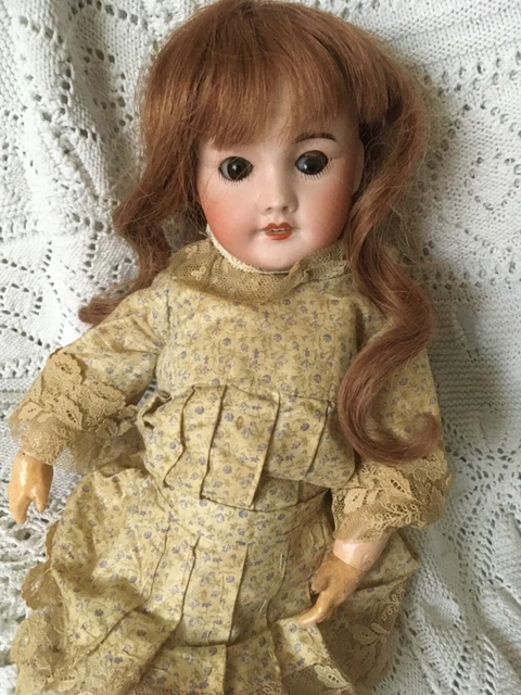 Poupée Ancienne Reproduction Unis-France 301 Taille 3 "Rosette" 35 Cm - Biscotte Porcelaine