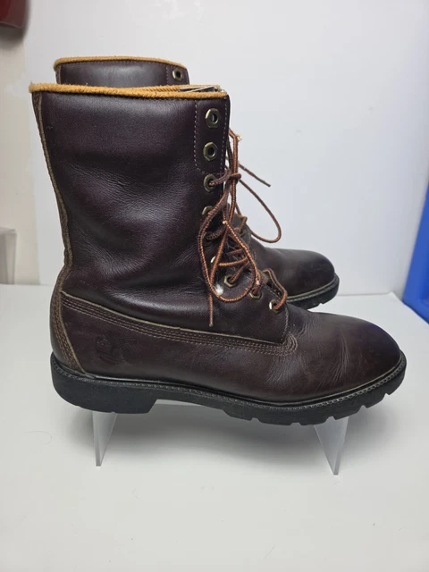 VTG Timberland Boot Company Coulter Cap Toe Boots Mens 9 Brown Leather Made USA Vintage Timberland Boots for Men - Etsy main image 3