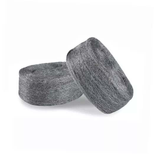 Steel Wool 0000 10oz(20ft) - 0000 Steel Wool for Glass Fine Steel Wool Grey