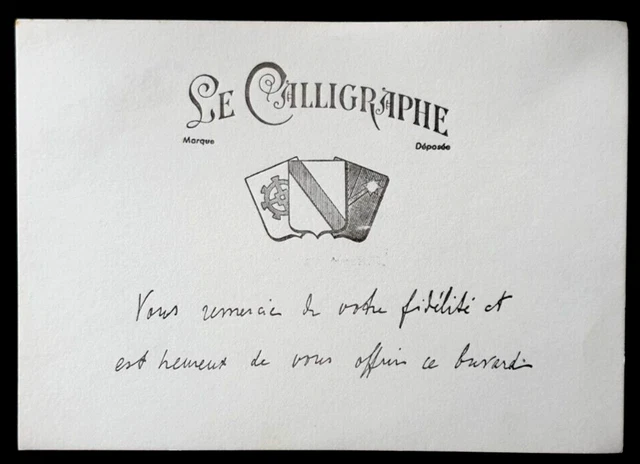 Buvard LE CALLIGRAPHE FOURNITURE SCOLAIRE Fidélité