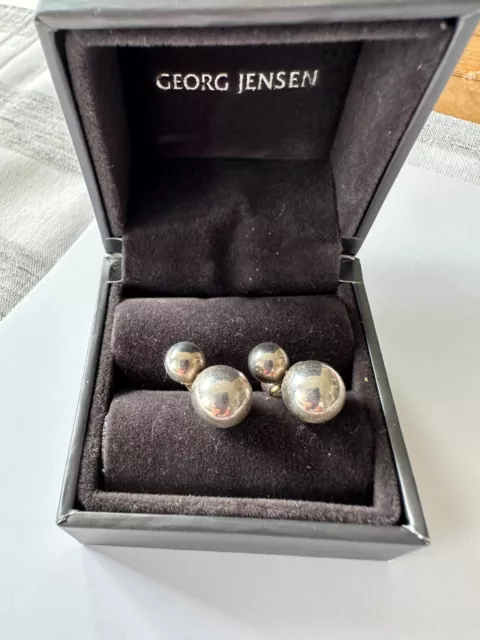 Georg Jensen Earrings Moonlight Grapes Sterling Silver box included