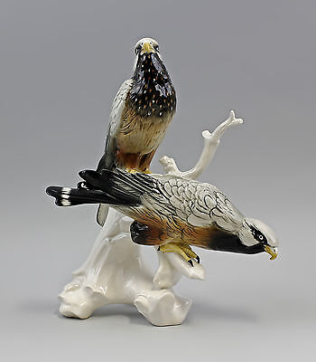 Falken 9941645 Porcelaine Figurine Rapace Falken-Gruppe Ens H28cm 