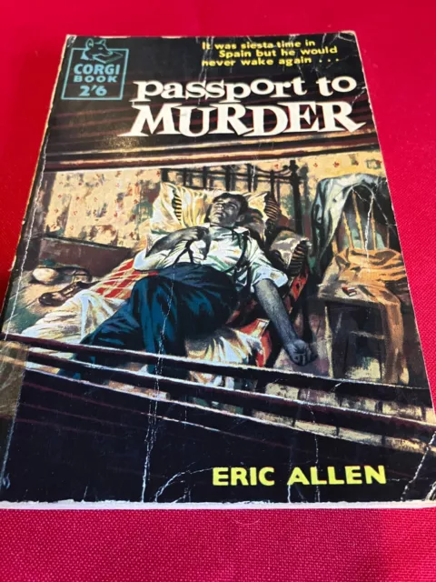 Vintage Pulp Paperback - PASSPORT TO MURDER - Eric Allen - Corgi, 1959