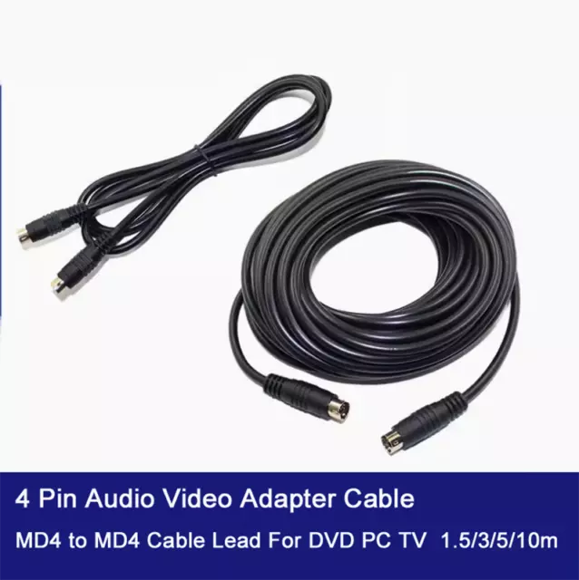 4Pin Audio Video Adapter Kabel MD4 auf MD4 Kabel Kabel für DVD PC TV 1,5/3/5/10m