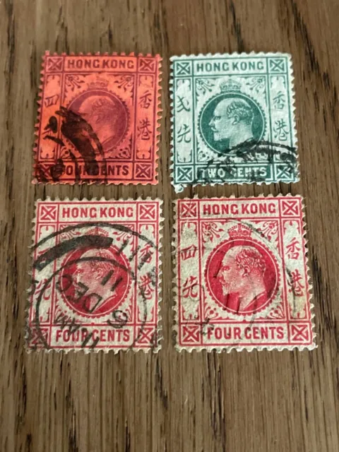 Hong Kong King Edward Vii Two & Four Cents